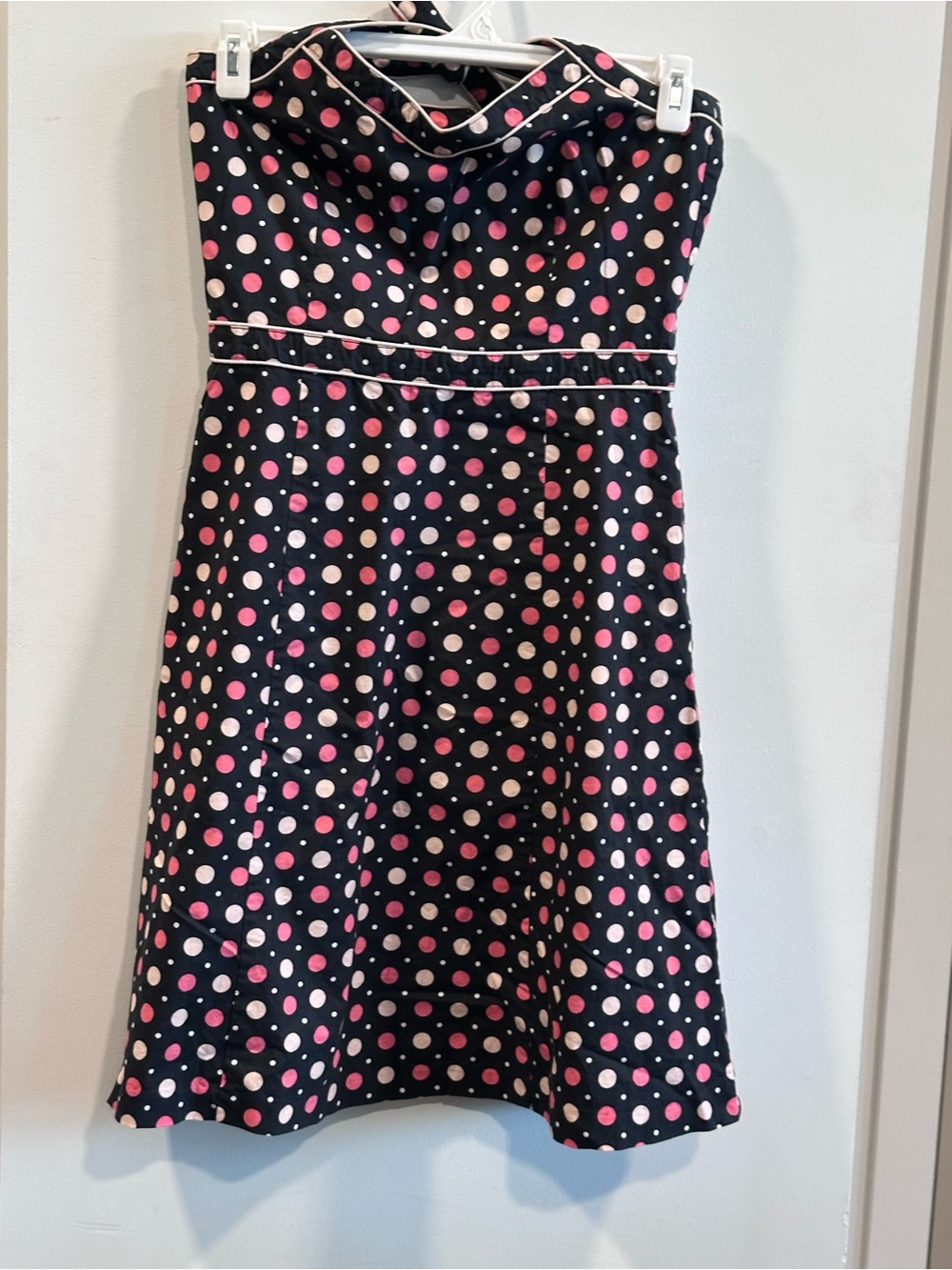 RW&CO. Black Dress with Pink and Light Pink Polka Dots